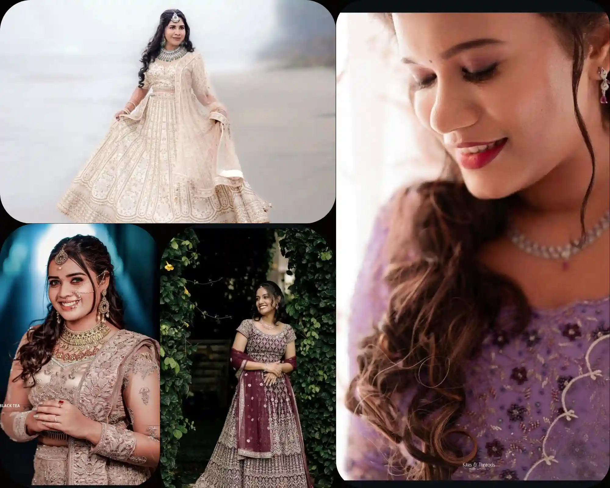 Engagement looks for our elegant brides done by best makeup artist kerala